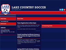 Tablet Screenshot of lakecountrysoccer.org